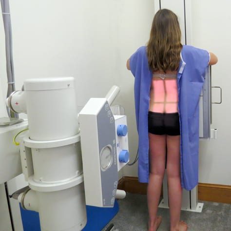 Xray being taken in Clinic